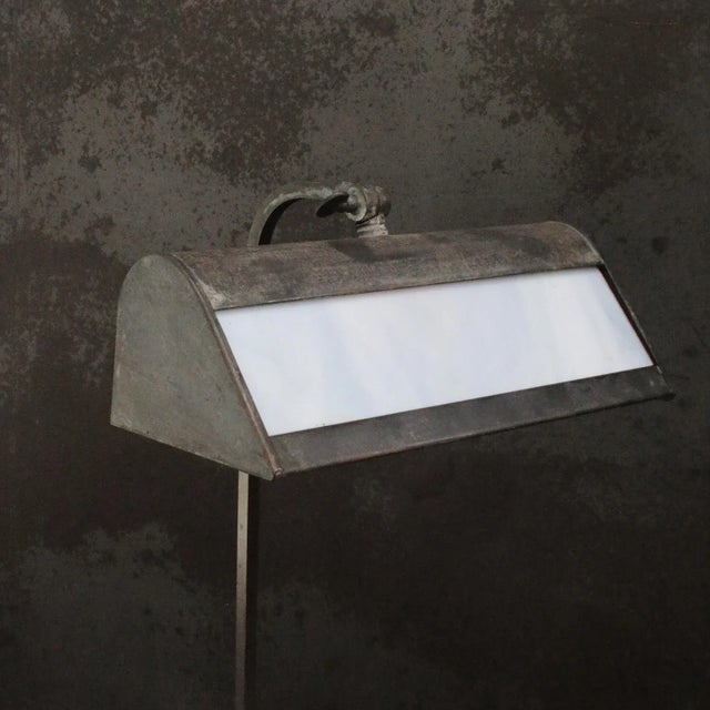 Art Deco French Brass Table Desk Light Banker Lamp For Sale - Image 6 of 10