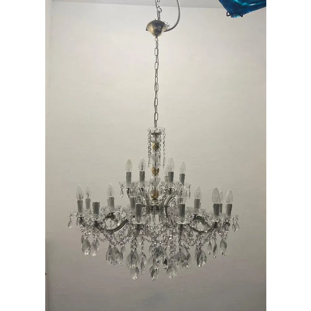 Large Crystal Maria Teresa Chandelier with 24 Lights, 1960s For Sale - Image 13 of 13