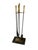 Set of Mid Century Modernist Brass and Iron Fireplace Tools in the style of Paul McCobb. The set consists of a brush,...