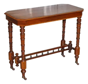 Victorian Carved Walnut Whatnot Console Table, 1920s