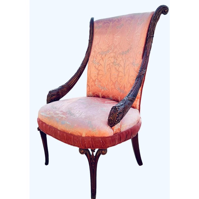 Sienna 1920s Antique Hollywood Regency Armchair For Sale - Image 8 of 12