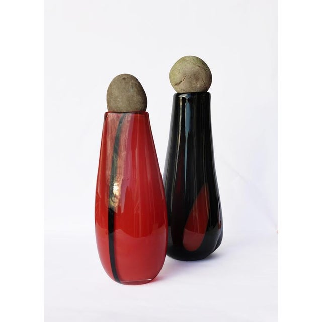 Yutori Line Sculpture in Mouthblown Glass by Pia Wüstenberg For Sale - Image 4 of 8