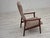 Brown Danish Highback Armchair in Wool and Teak Wood, 1970s For Sale - Image 8 of 17