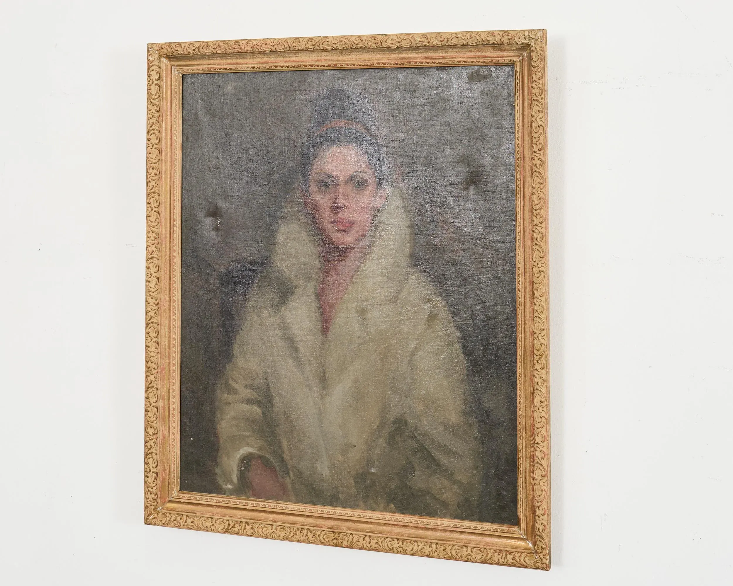 Mid-Century Modern Italian School Portrait of a Lady | Chairish