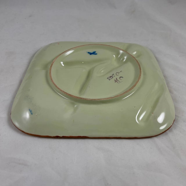Émile Gallé St Clément Art Nouveau Trompe l'Oeil French Asparagus Plate, 1870 For Sale - Image 9 of 13