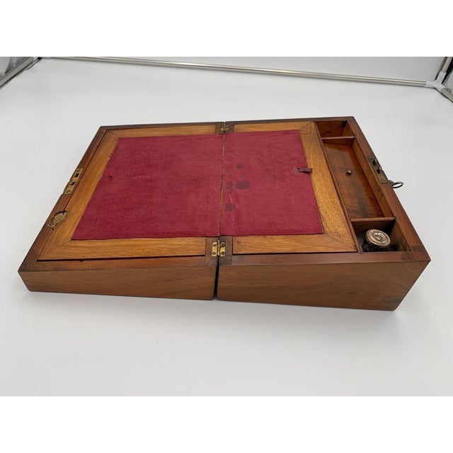 Writing Casket Box in Walnut with Inlays, England, Late 19th Century For Sale - Image 12 of 14