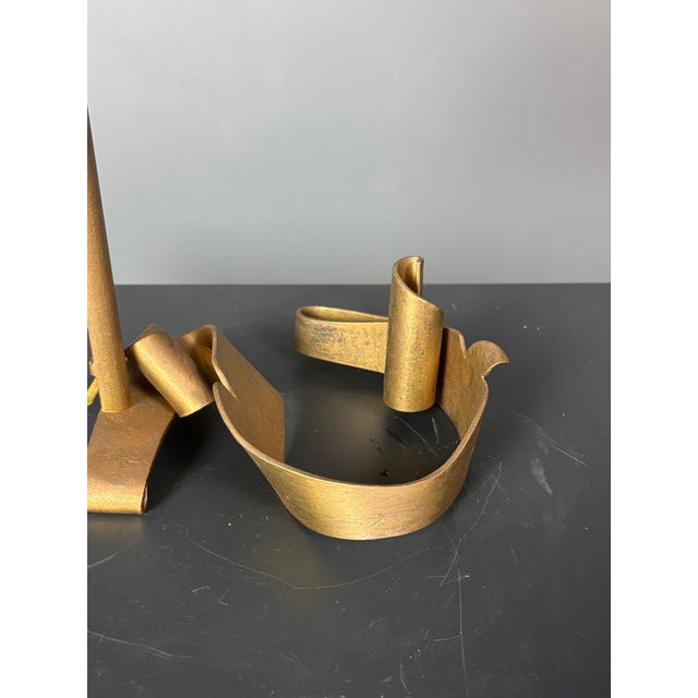 Art Deco Style Handcrafted Wrought Iron Desk Lamp, 1980s For Sale - Image 10 of 18