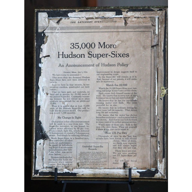 Stunning Original Old Watercolor, Gilt Frame, Nails and 1916 Newspaper For Sale - Image 6 of 13