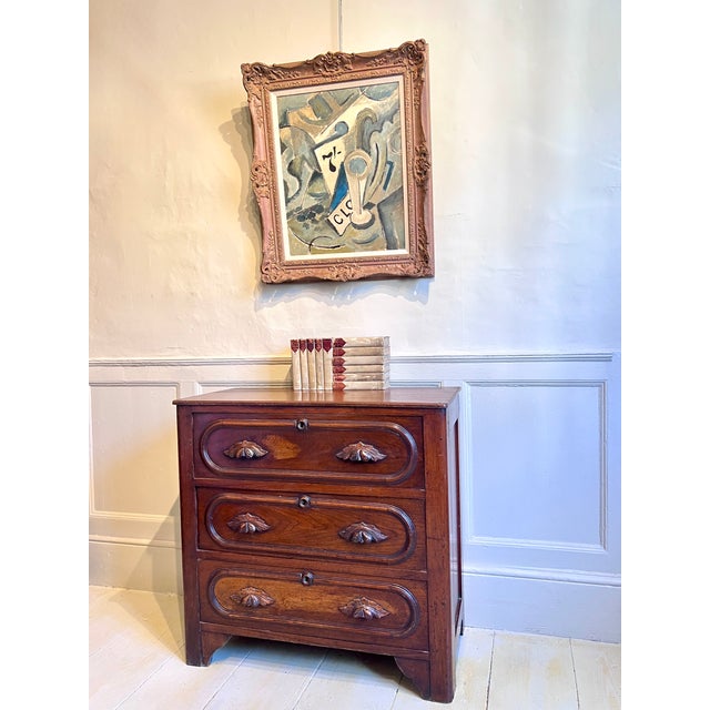 Wood American Oak Three-Drawer Chest, 1890s For Sale - Image 7 of 8