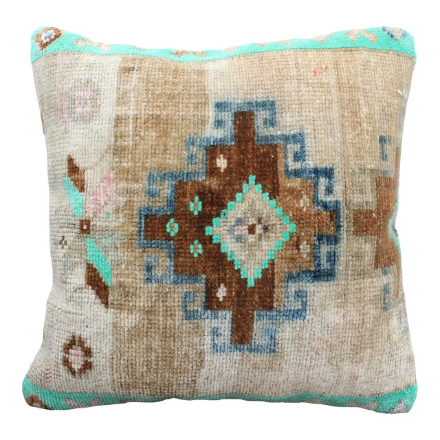 Turkish Kilim Decorative Pillow Cover - 18"x18" For Sale