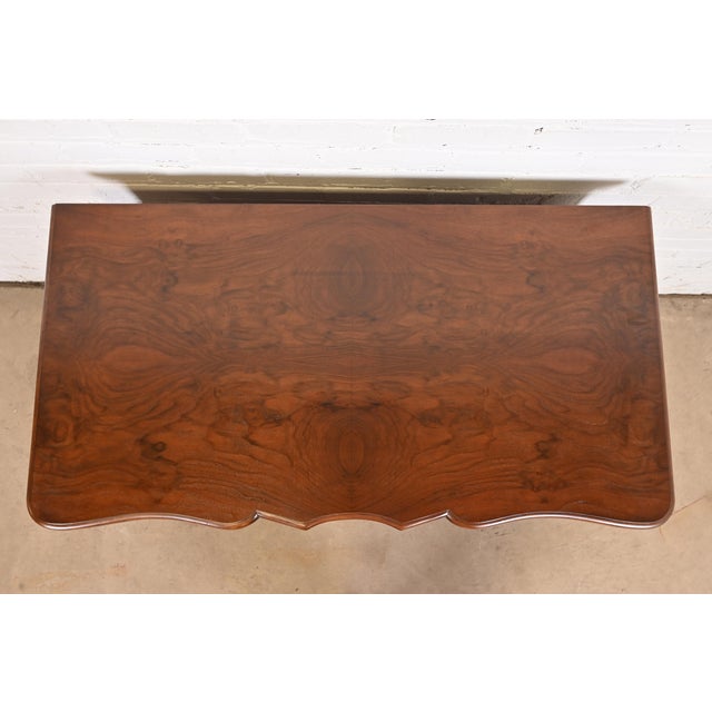 Baker Furniture Italian Provincial Louis XV Carved Walnut Chest of Drawers or Commode, Newly Refinished For Sale - Image 9 of 12