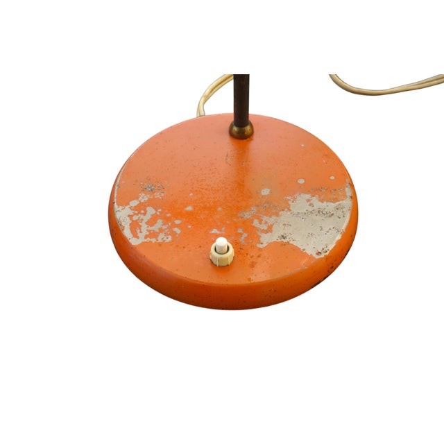 1960s Mid-Century Model Junior Desk Lamp in Orange by Louis Kalff for Philips, 1950s For Sale - Image 5 of 12