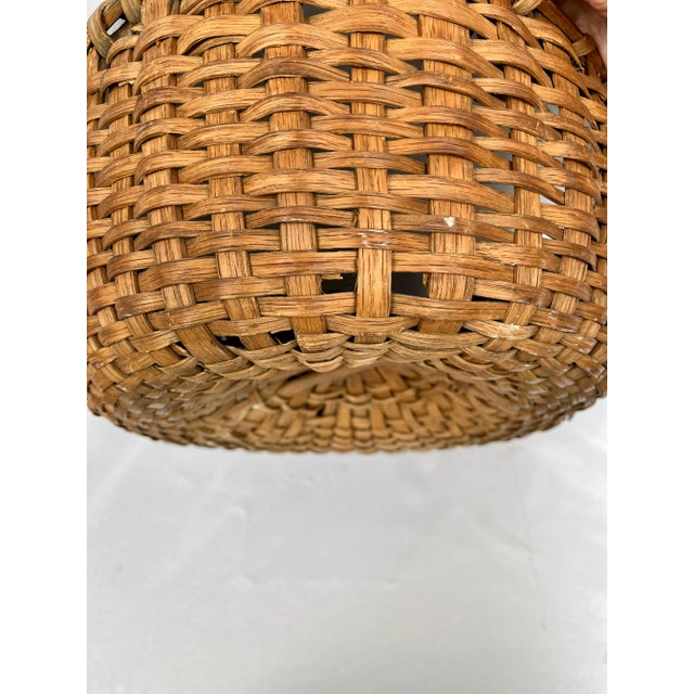 Wood Mid 20th Century Vintage French Boulangerie Proofing Basket For Sale - Image 7 of 10