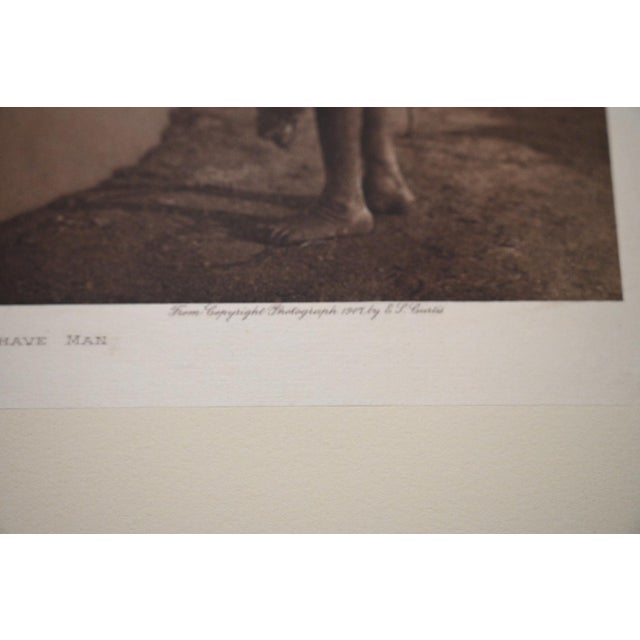 Edward S. Curtis "Mohave Man" Original Vintage Photogravure on Gampi Tissue, 1907, Cardozo Collection For Sale - Image 4 of 5
