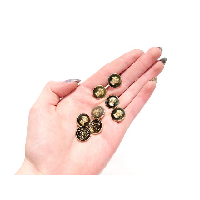 A fine set of gold buttons & cufflinks dress set. Designed by Jean Schlumberger for Tiffany & Co. The buttons and...