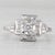 Metal Vintage Tiered 0.25ctw Diamond Engagement Ring 14k White Gold Size 8 For Sale - Image 7 of 7