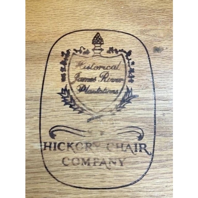 English Vintage Hickory Chair Mahogany Side Table, James River Collection For Sale - Image 3 of 7