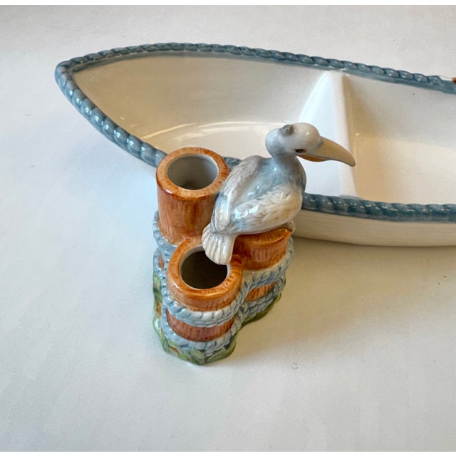 Vintage Seaboard Pelican Boat Serving Dish by Fitz & Floyd For Sale In New York - Image 6 of 9