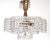 Gold Antique Brass Lead Crystal Three-Light Chandelier, 1930s For Sale - Image 8 of 11