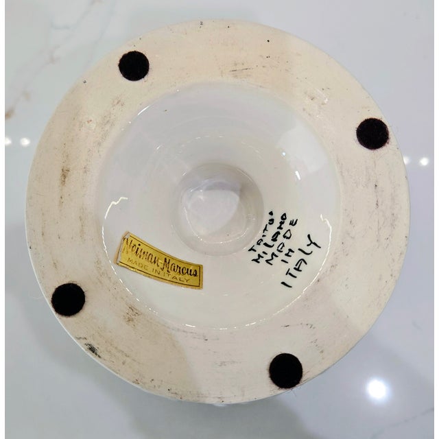 White Late 20th Century Italian Taitù Milano White Ceramic Pine Cone Centerpiece for Neiman Marcus For Sale - Image 8 of 11