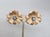 Boucher Vintage Signed Boucher Goldtone Faux-Sapphire Flower Clip Earrings- 2 Pieces For Sale - Image 4 of 7