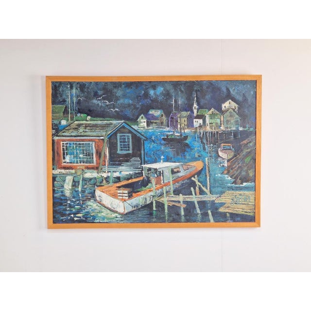 Harbor View, Acrylic on Canvas, 1969 For Sale - Image 6 of 10