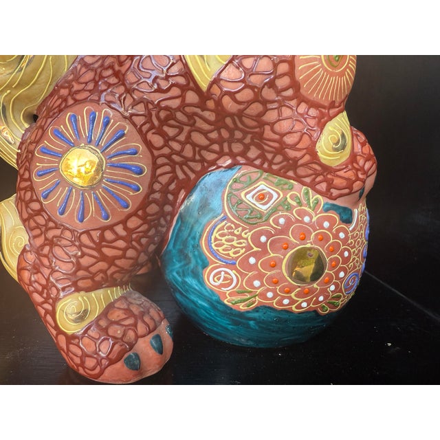 1960s Japanese Kutani Foo Dog Lions- a Pair For Sale - Image 9 of 9