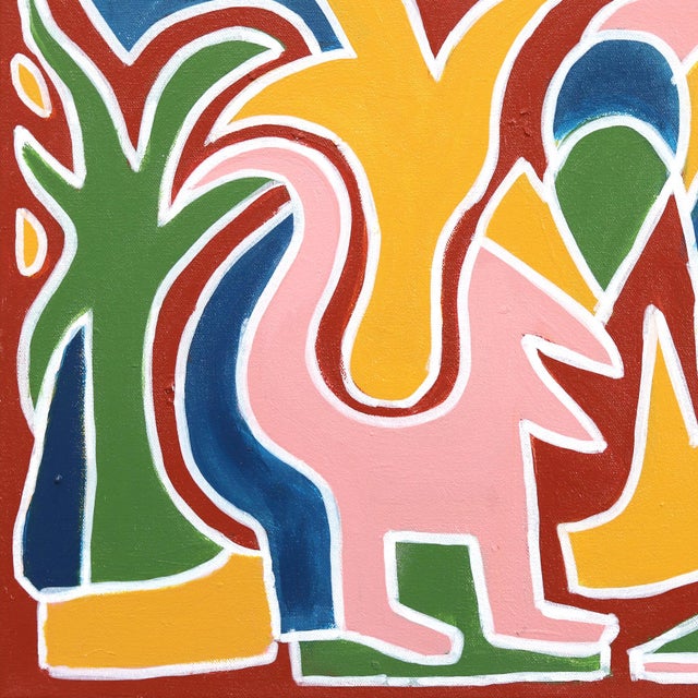 Deus Ex Machina - Colorful Contemporary Painting With Abstract Geometric Forms Original Artwork by Harrison Gilman For Sale - Image 4 of 9