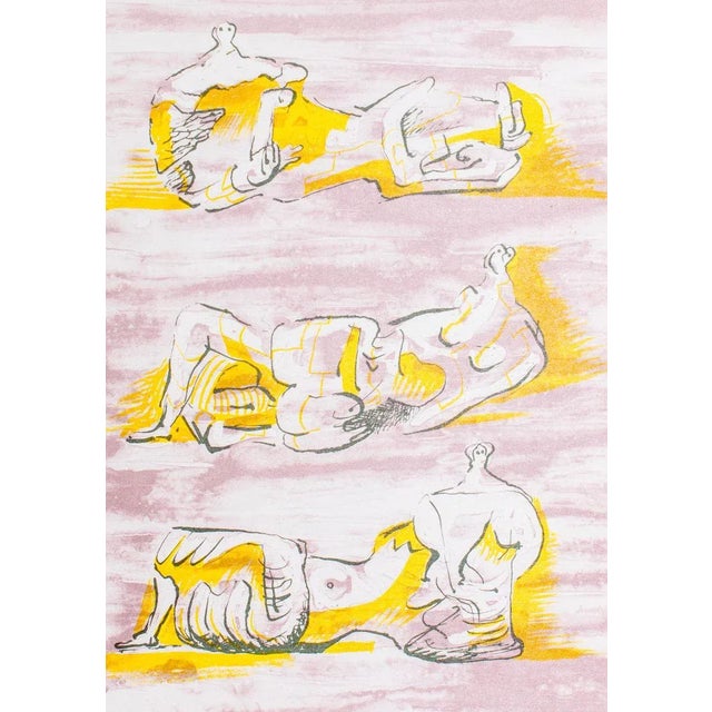 The Reclining Figures - Original Lithograph by Henry Moore - 1971 1971 For Sale - Image 3 of 5