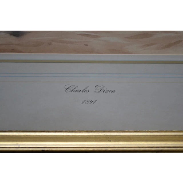 Charles Edward Dixon 1 Shipping On The River Thames, London by Charles Dixon. Watercolour 1891 For Sale - Image 4 of 5