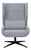 NaughtOne Hush Modern High-Back Lounge Chair in Light Gray Fabric For Sale