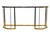 Hollywood Regency Style Brass and Glass Console C. 1970/80's For Sale - Image 9 of 11