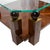 Mid-Century Modern Style Walnut & Burl Wood Coffee Table With Glass Top and Spherical Finials For Sale - Image 4 of 8