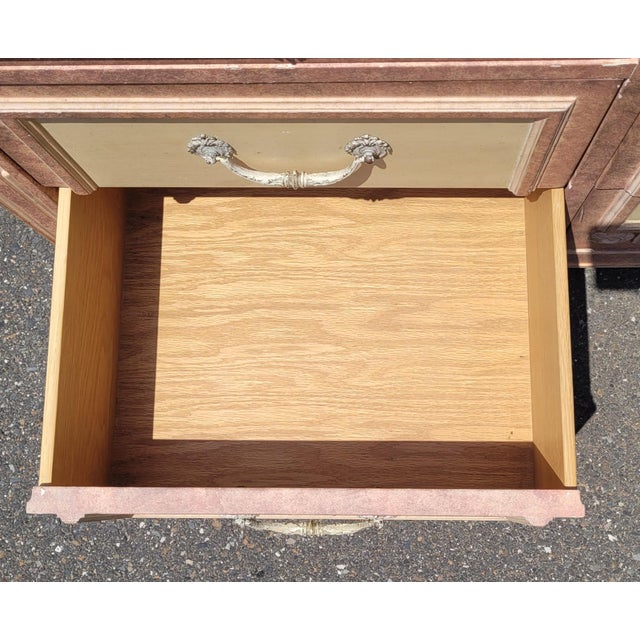 Baker Furniture Company 1990s Baker Furniture Painted French Dresser For Sale - Image 4 of 13