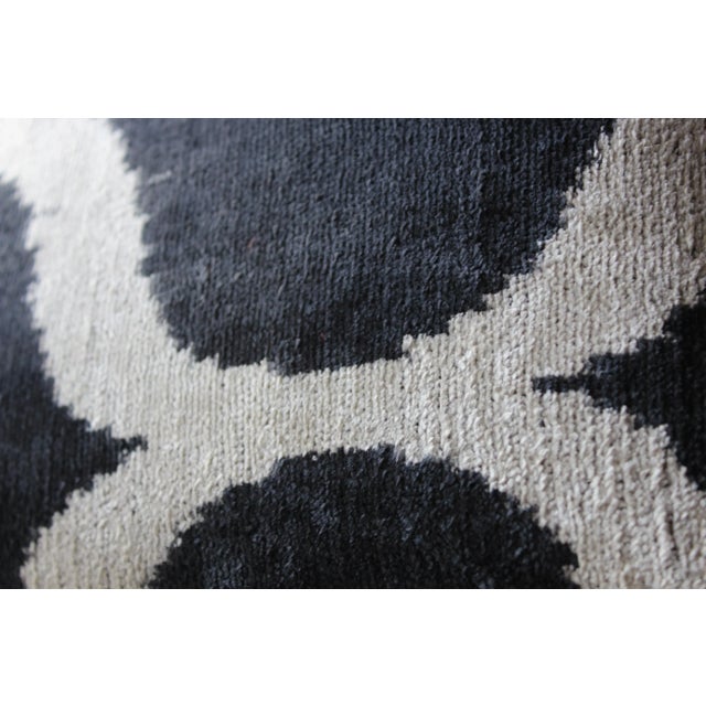 Contemporary Contemporary Velvet Ikat Bohemian Throw Pillow For Sale - Image 3 of 9