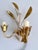 Gold Italian Gilt and White Tôle 2-Light Wall Sconce attributed to Masca, 1970s For Sale - Image 8 of 12