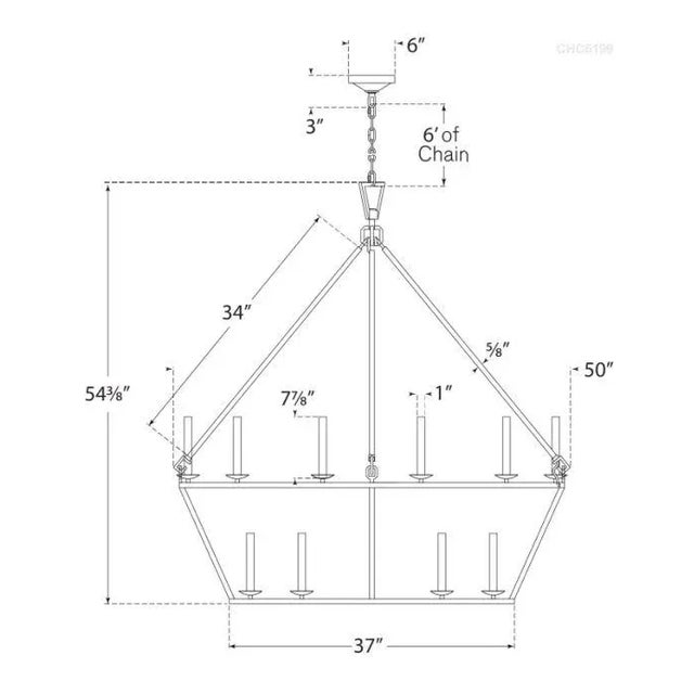Transitional Chapman & Myers for Visual Comfort Signature Darlana Extra Large Two-Tier Chandelier in Aged Iron For Sale - Image 3 of 3