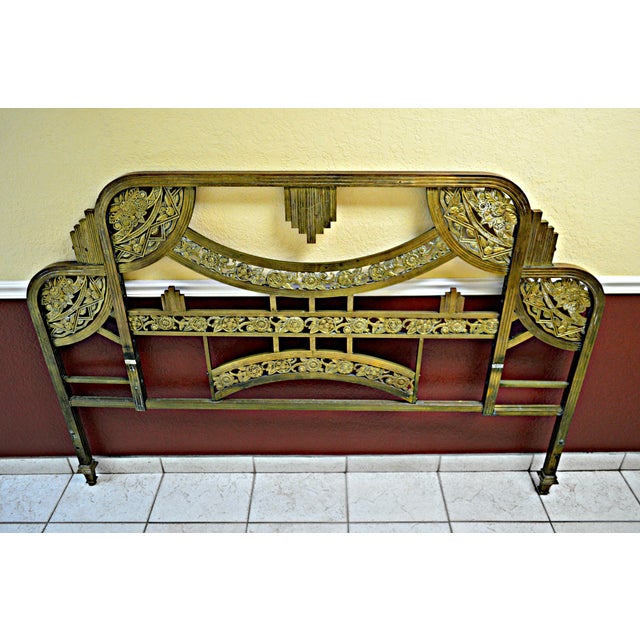 Art Deco Brass Bed Headboard Chairish