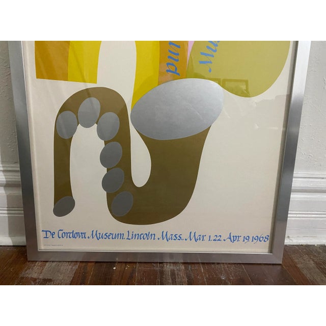 Wood 1960s "Space, Time and Sound" Carol Summers Original Exhibition Poster, Framed For Sale - Image 7 of 12