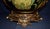 Vintage Neoclassical Ceramic Amphora Vase Lyre Floral Gilt Figural Urn 15” For Sale In Philadelphia - Image 6 of 14
