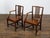 Pair of English Early 19th Century Plank Seat Chairs with Scrolling Arms For Sale - Image 9 of 12