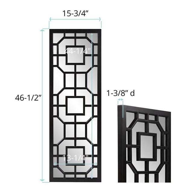 Wood Aldrich Mirror- Black For Sale - Image 7 of 10