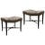 Mid-Century Modern X-Form Stools in Gauffraged Smoked Bronze Velvet - A Pair For Sale - Image 12 of 12