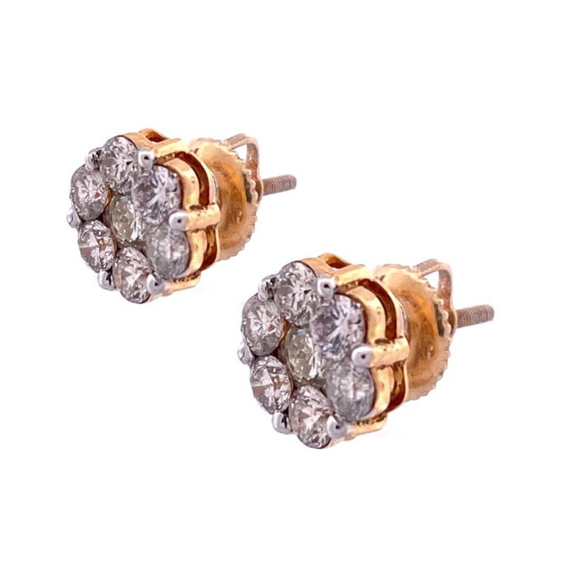 Dazzling 14k Yellow Gold Diamond Stud Earrings Elevate your elegance with our Dazzling Diamond Stud Earrings crafted in...