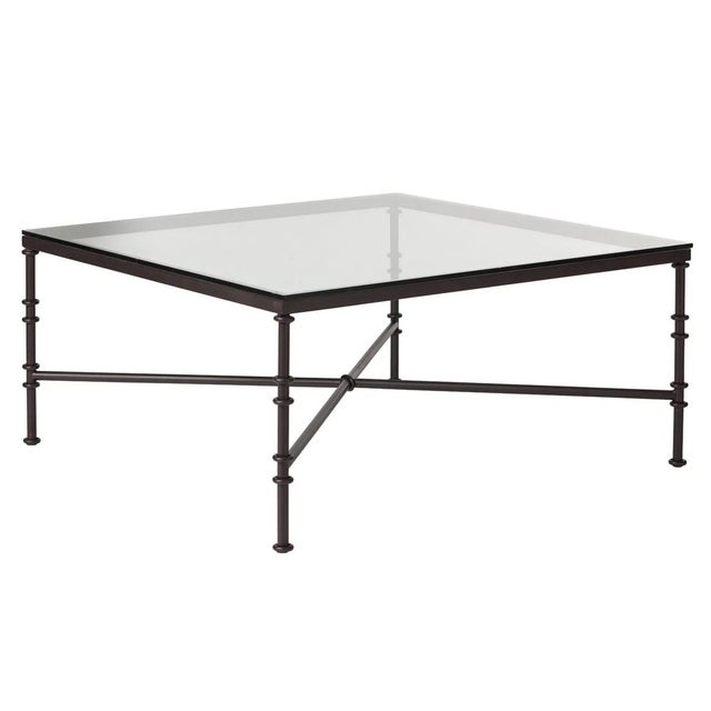 OKA Pompidou Coffee Table in Metal / Glass in Black in Square Chairish