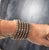 Vintage Alexis Kirk Wide Black & Clear Rhinestone Bracelet For Sale - Image 10 of 15