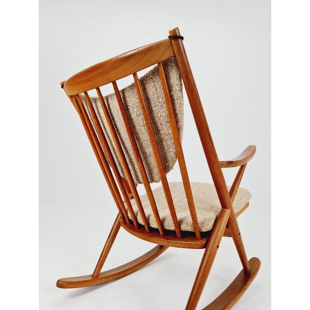 Brown Danish Teak Rocking Chair by Frank Reenskaug for Bramin, 1960s For Sale - Image 8 of 18