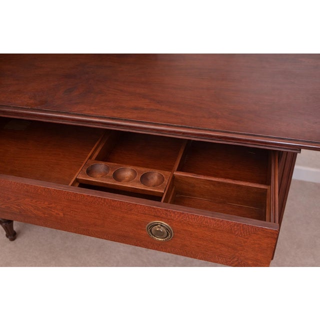 Antique Inlaid Mahogany Three-Drawer Dresser With Original Patina For Sale - Image 4 of 9