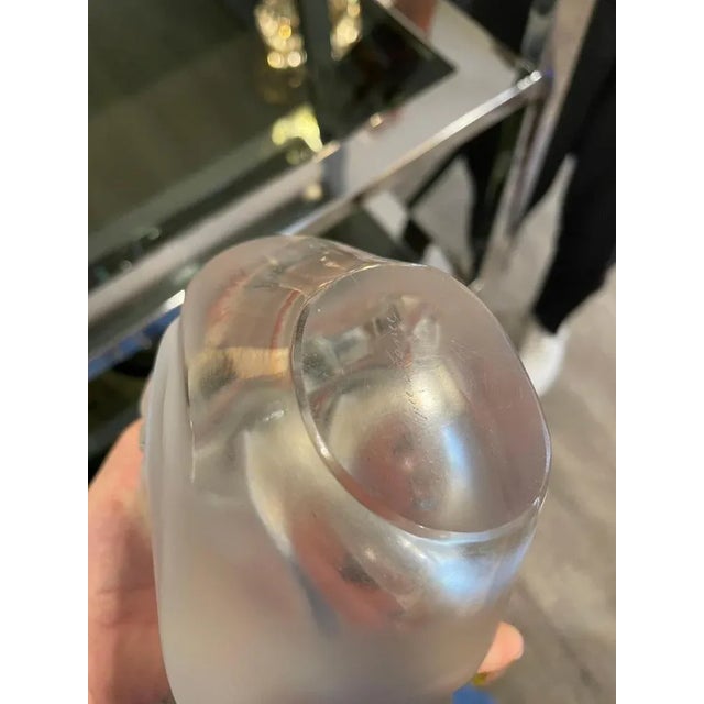 Frosted Crystal Vase fom Lalique, France, 1956 For Sale - Image 11 of 12