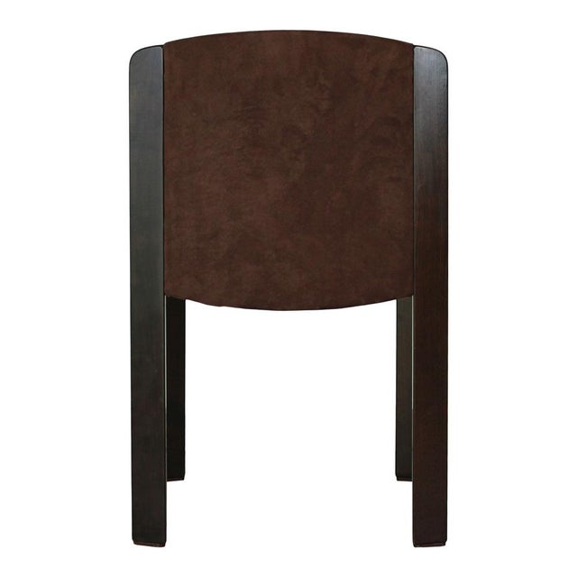 Mid-Century Modern Model 300 Dining Chairs in Walnut and Brown Velvet by Joe Colombo for Pozzi, 1966, Set of 4 For Sale - Image 16 of 18